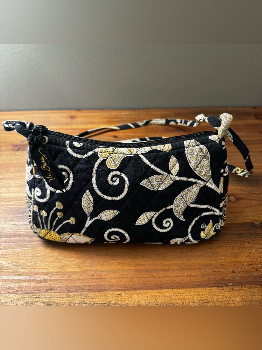 Vera Bradley Amy Yellow Bird Crossbody Cotton Canvas Floral